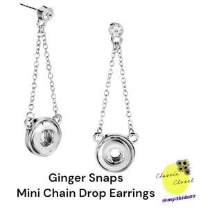Ginger Snaps Silver Chain Earrings